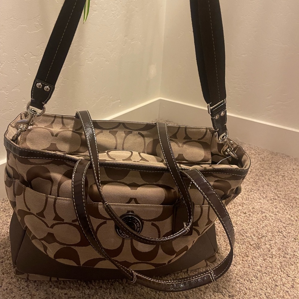 Coach bag great as a diaper bag or simply a bag for weekends getaways